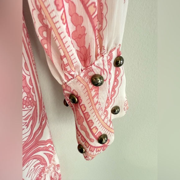 Elegant Pink Paisley Maxi Dress Size XXL - Picture 5 of 11